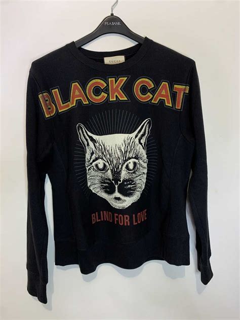 gucci black cat sweater